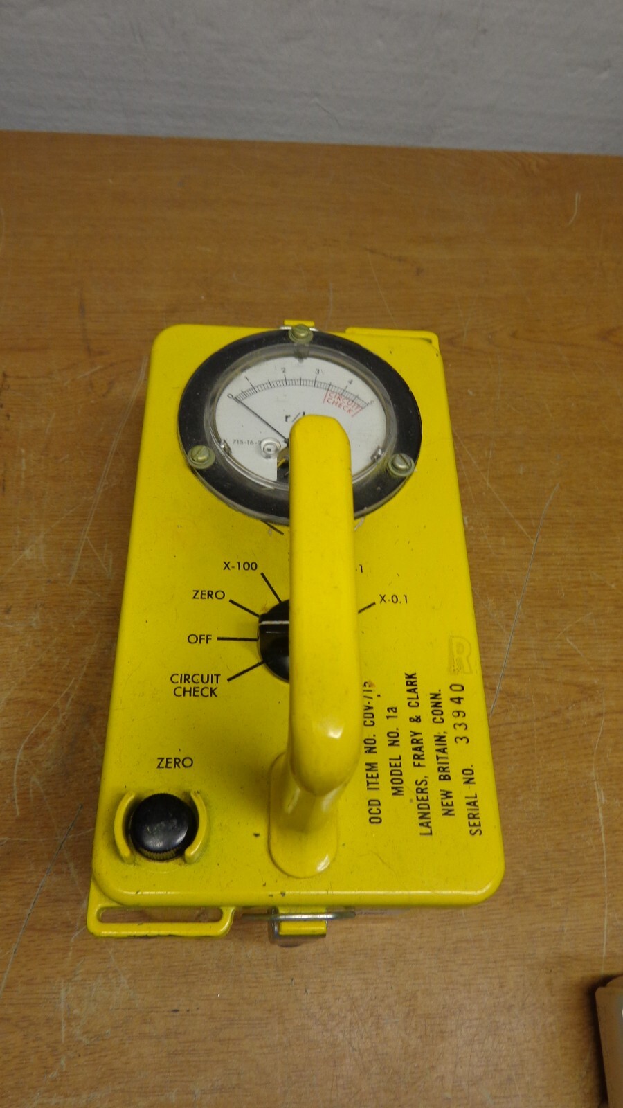Landers, Fray and Clark OCD CDV-715 1A Geiger Counter Model 1a