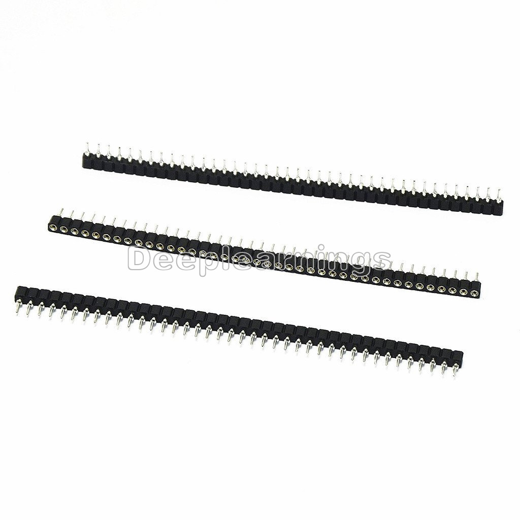 5PCS Strip Tin PCB Female IC Breakable 40pin Single Row Round Header Socket