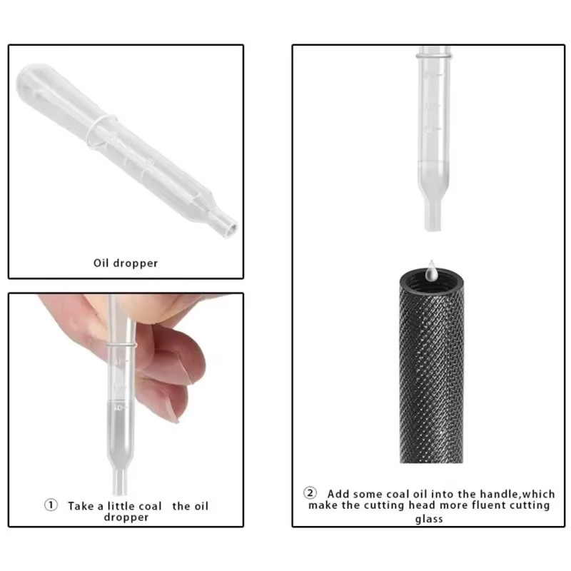 Professional Straight Head Oil Glass Cutter Tile Cutting Tool Kit