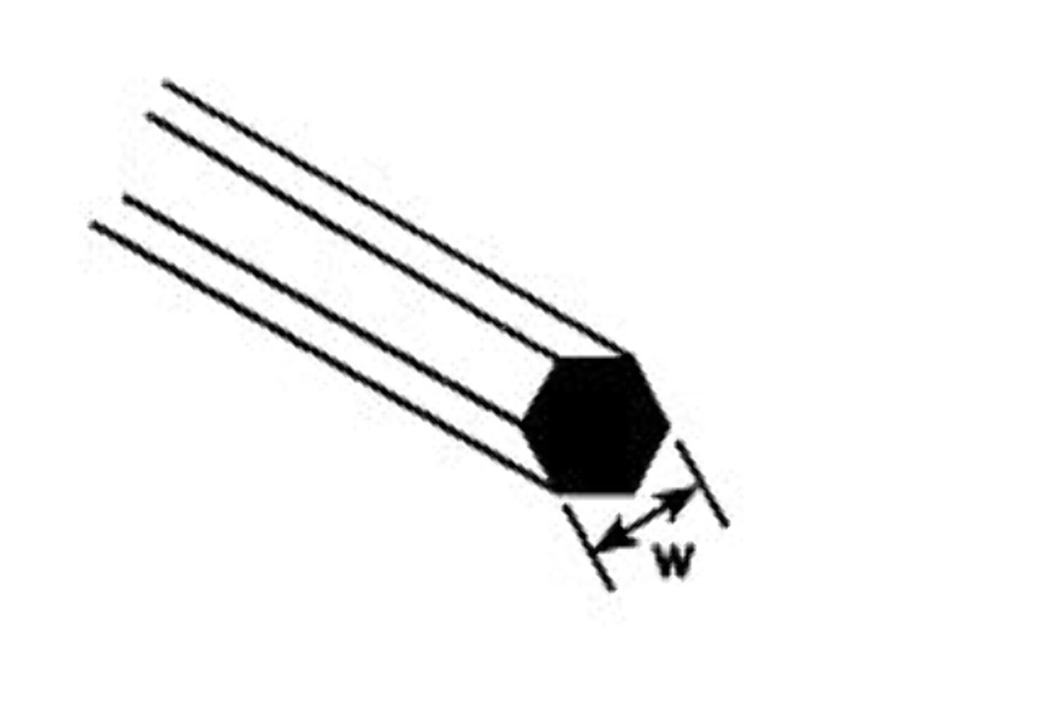 Plastruct Model Parts 90877 MRX-125 Hexagon Rod, .125 (5 Pack)