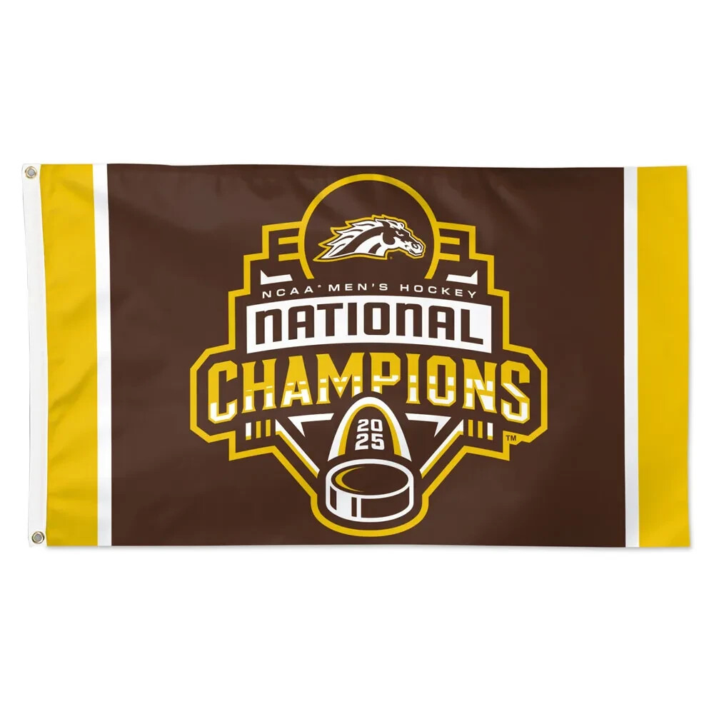 2025 National Champions Western Michigan Broncos Hockey 3x5 FT NCAA College Flag