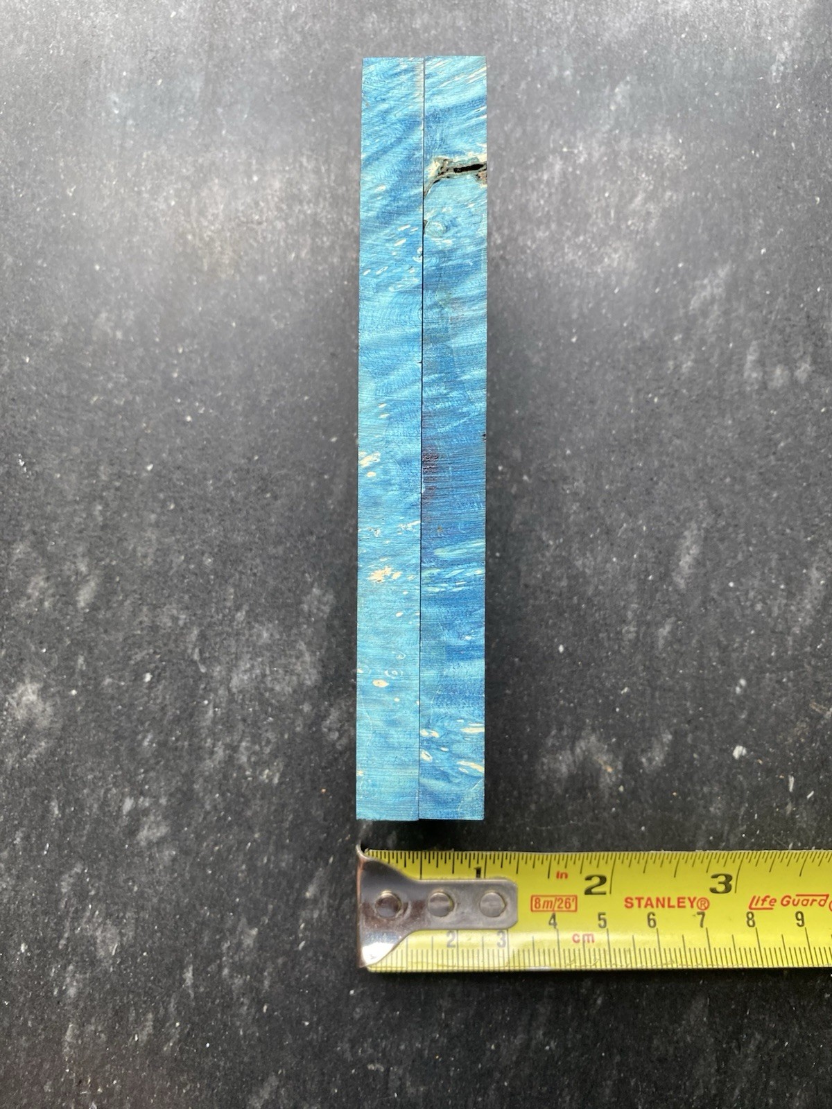 Dyed Box Elder Book Matched Knife Scales 4.98” x 1.76” x .40”