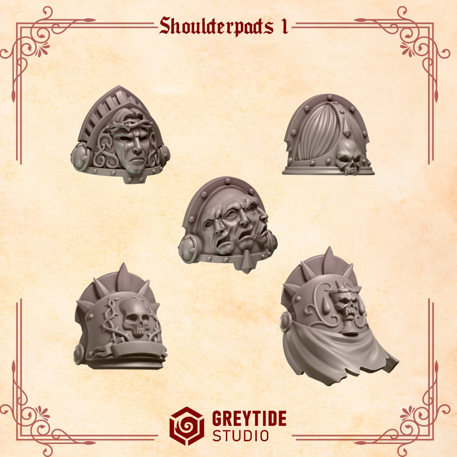 Crimson Lords - Marine Shoulder pads upgrade set