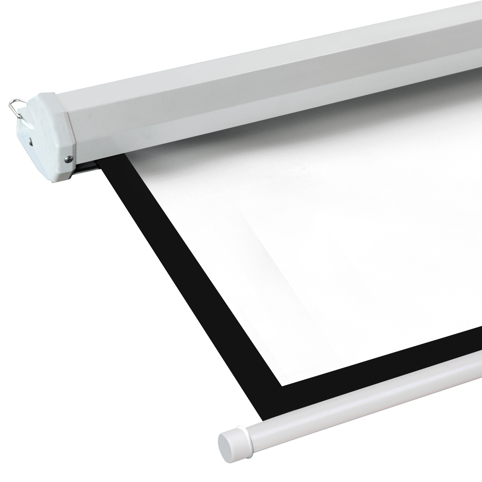84" Manual Pull Down Auto-Lock Projector Projection Screen Matte White 1:1 Ratio