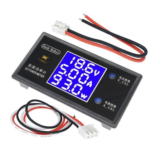 Digital DC 50V 5A 250W LCD Voltmeter Ammeter Voltage Current Volt Power Meter