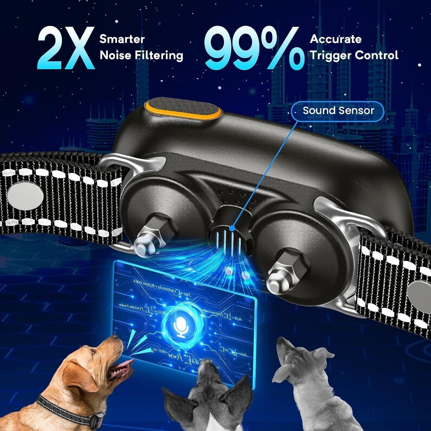 Dog Bark Collar, 2 in 1 Separate & Multiple Customized Beep Vibration Shock Mode