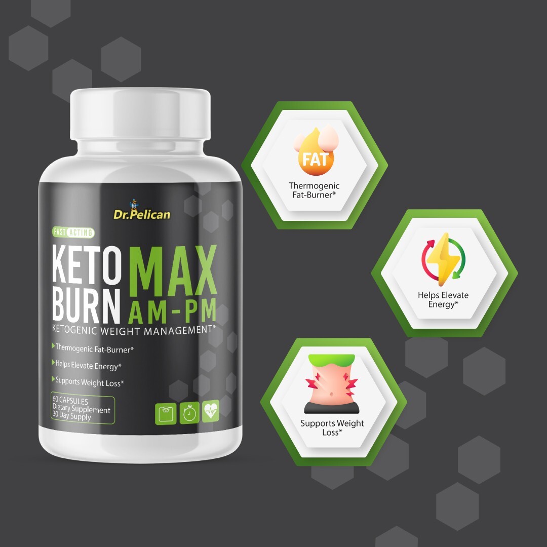 Keto Burn MAX AM-PM- Keto & Weight Support - 4 Bottles- 240 Capsules