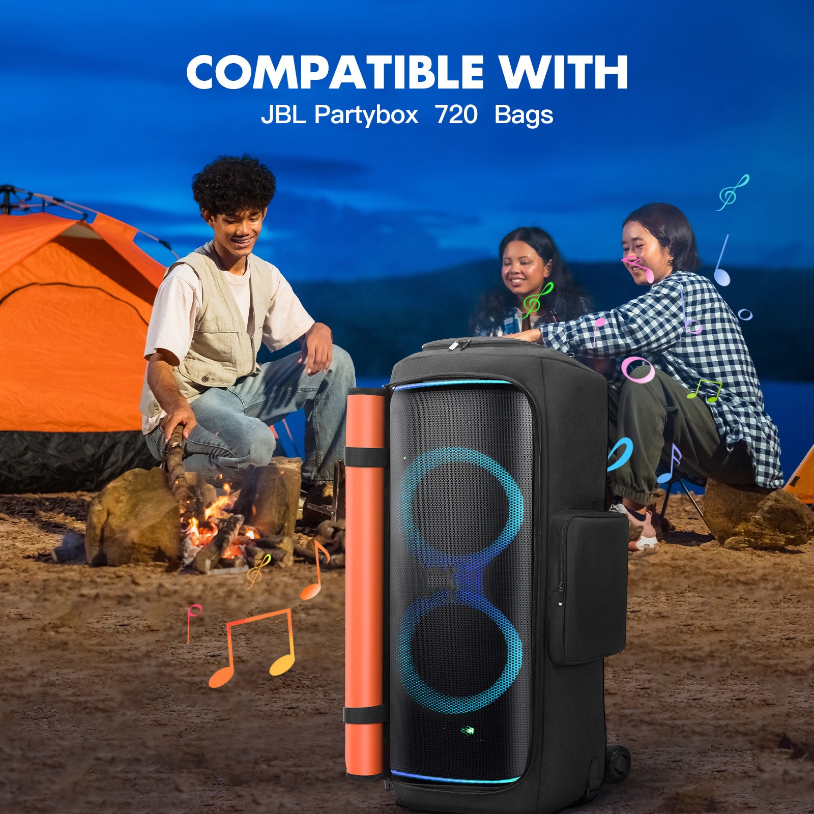 Storage Bag Protective Cover Bag Carry Case for PARTYBOX 720 Bluetooth Speaker