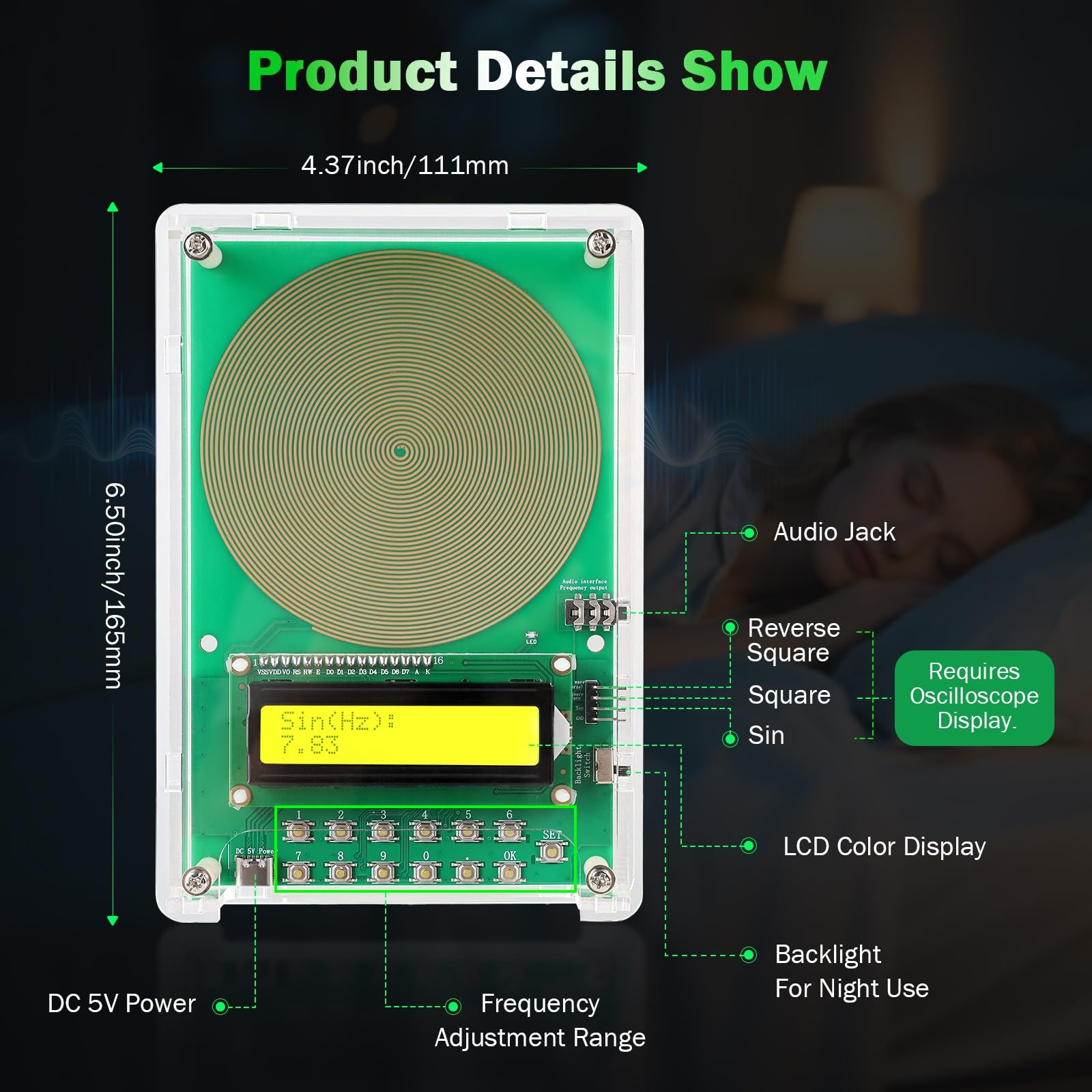 0.01Hz-200kHz Adjustable Frequency Generator for Healing Schumann Sine Waves ...