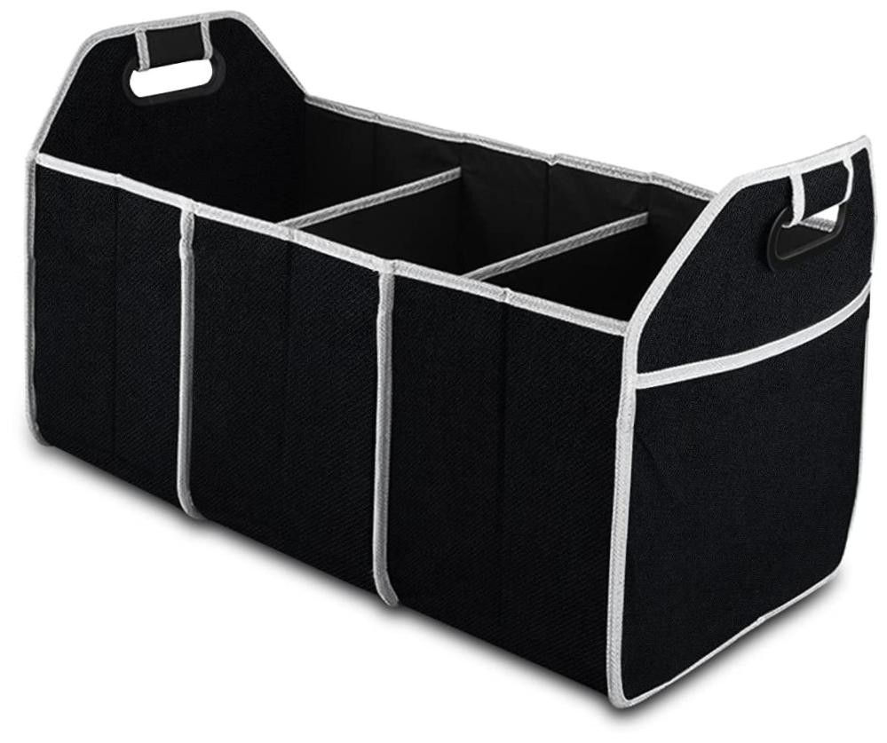 Car Trunk Organizer, Portable Foldable Waterproof Auto Storage Bag with 3