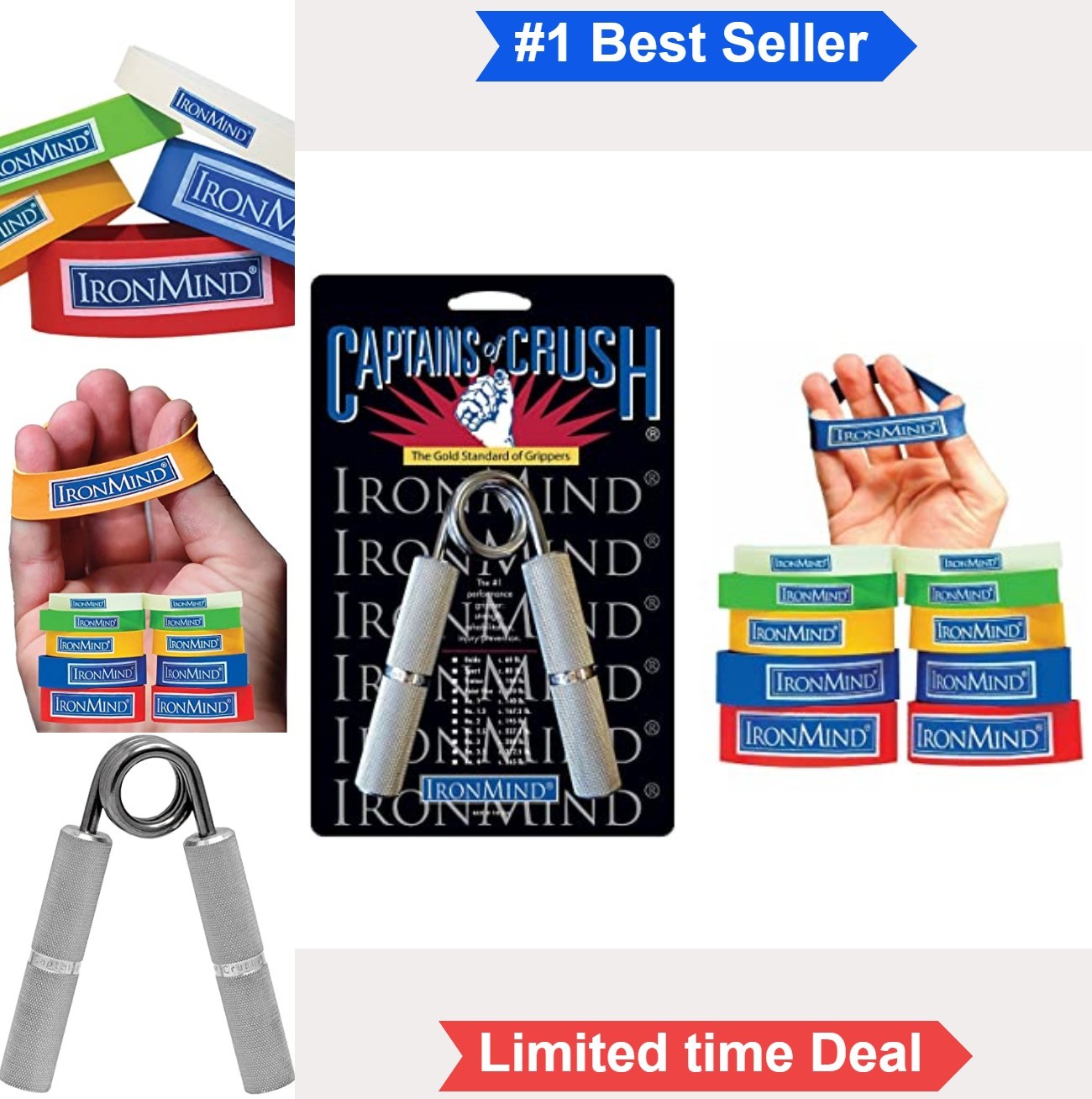 Grip Strengthener Set CoC Trainer 100 lb Expand-Your-Hand Bands Included