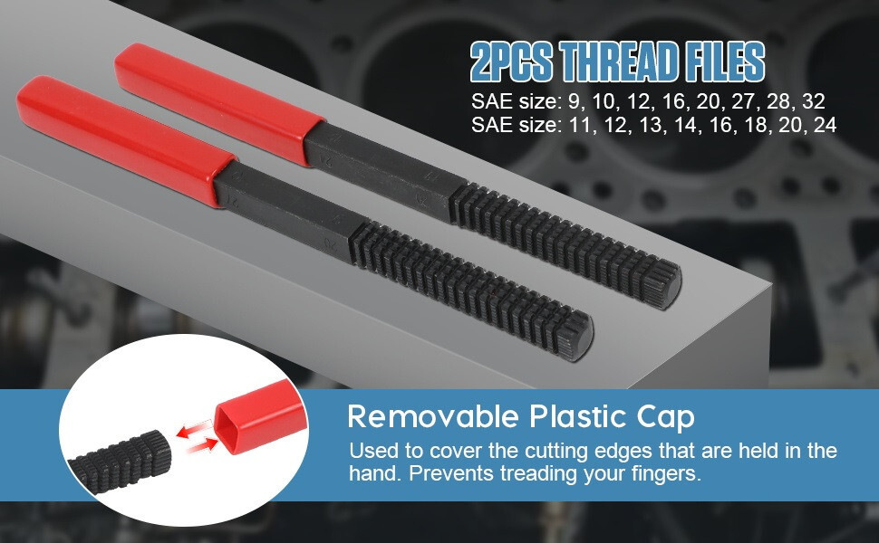 Thread Chaser Set Thread Repair Clean Restorer Kit UNF UNC Rethreading Tap & Die
