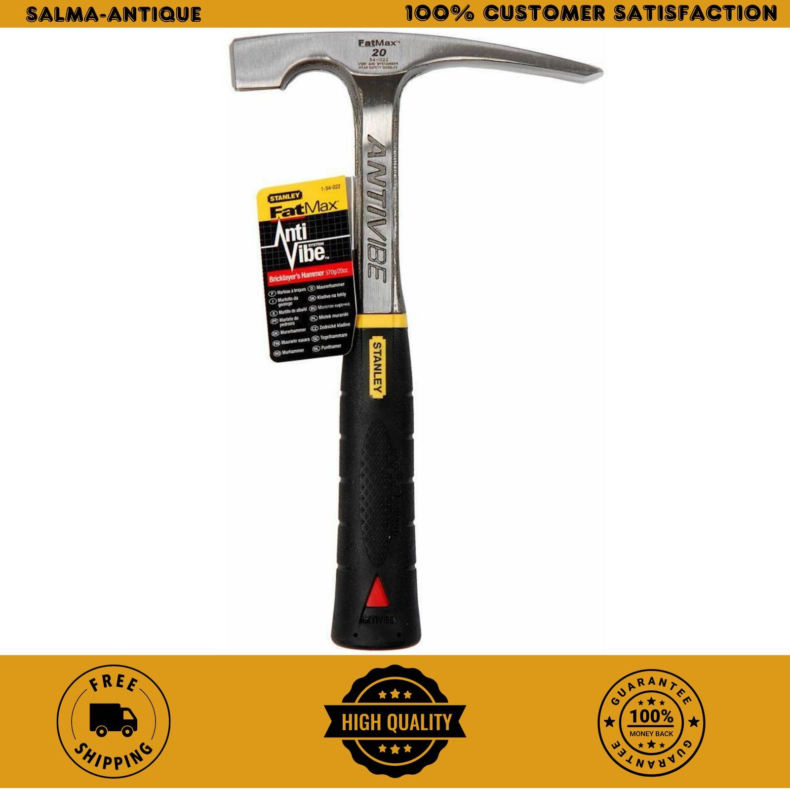 FatMax 20 oz. 11 in. AntiVibe Brick Hammer w/ Rubber Grip Handle