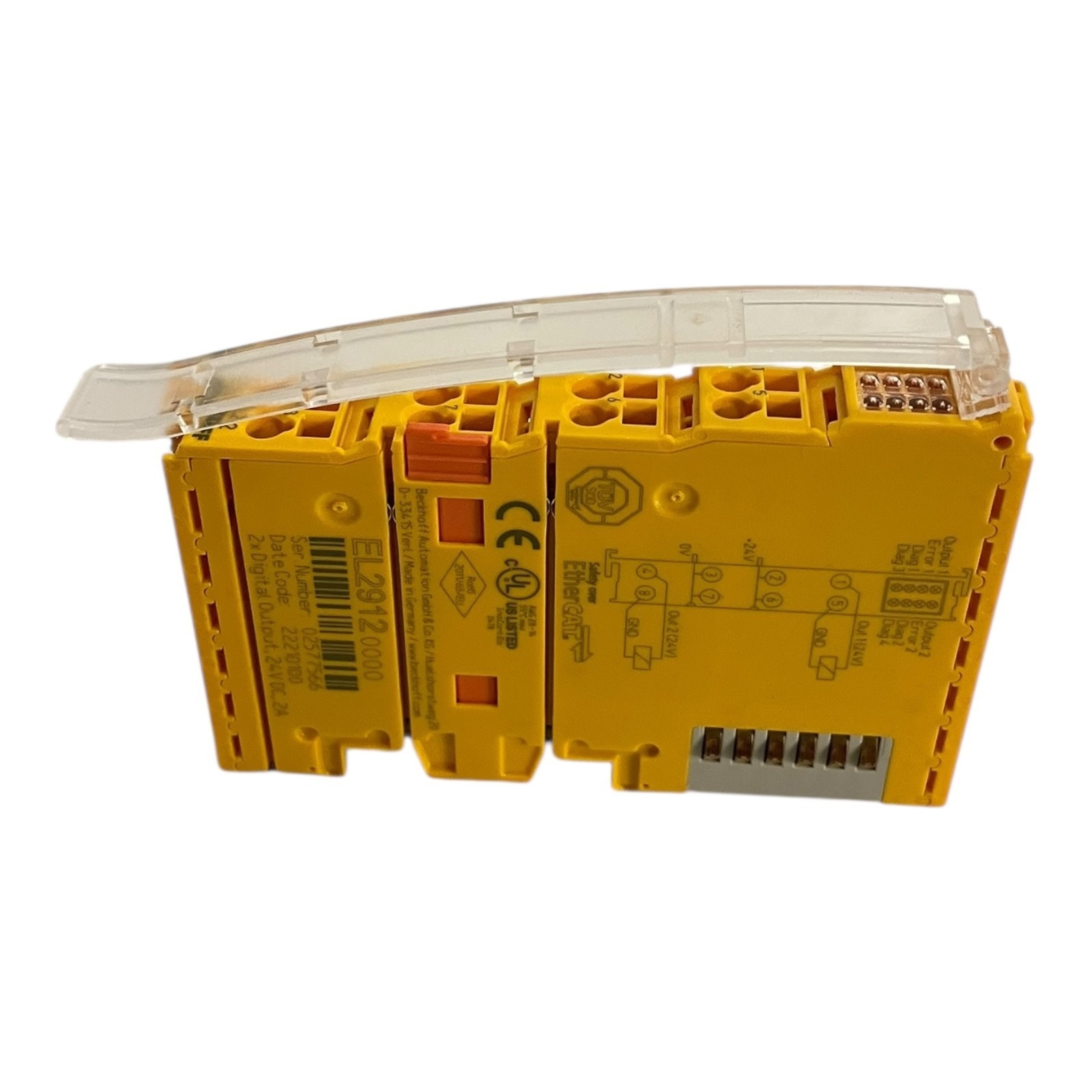 Beckhoff EtherCAT Terminal 2 Channel Digital Output 24V DC EL2912 Industrial