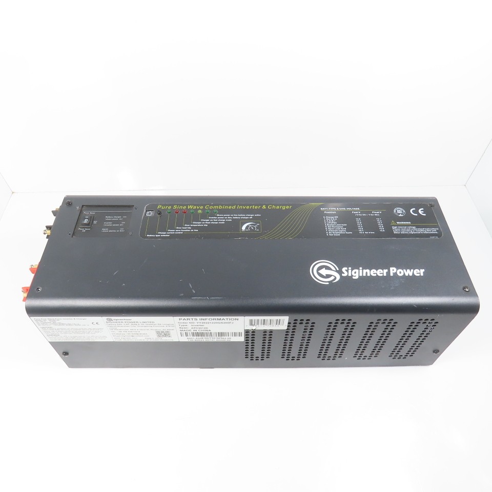Sigineer APC3012D 3000W 12V To 120/240V 1PH Pure Sine Wave Inverter Charger 80A