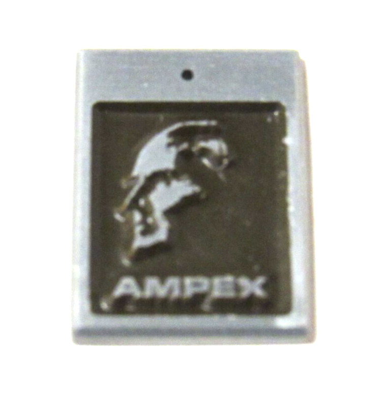 Ampex  Metal Product Badge  3/4 Inches Long X 1/2 inch Wide Plain Back