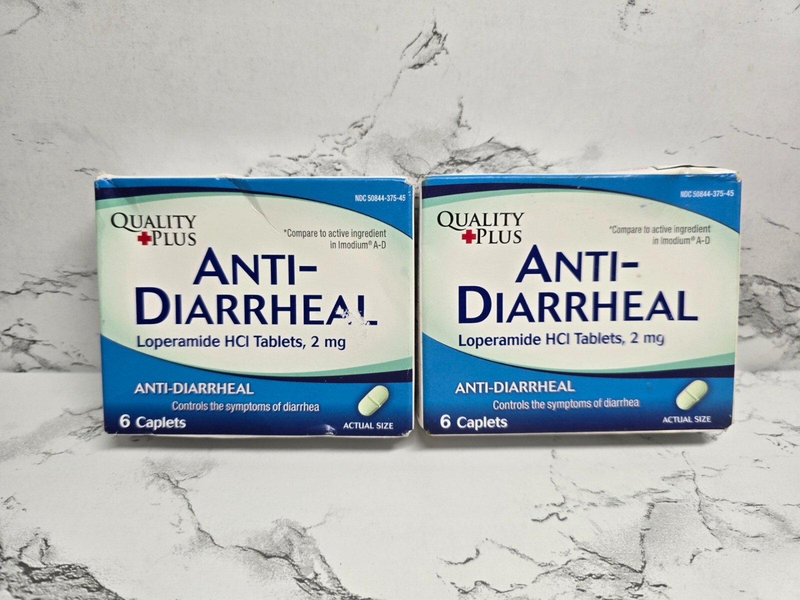 Quality Plus Anti-Diarrheal 2mg Caplets 6 Count Sealed 2pk 6 Ct Each Exp 6/26