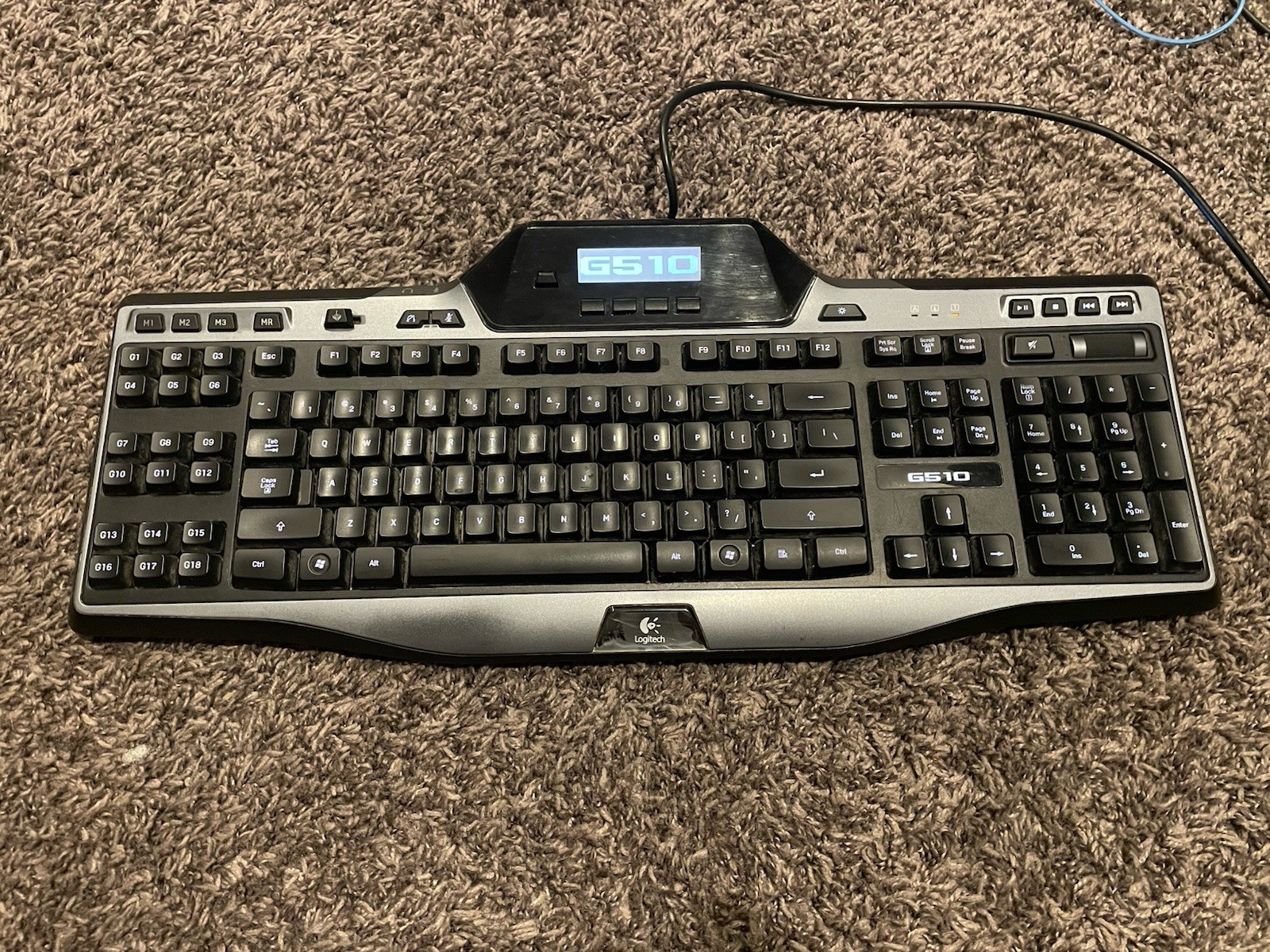 G510 Logitech Wired Gaming Keyboard Backlit LCD Programmable (Please Read)