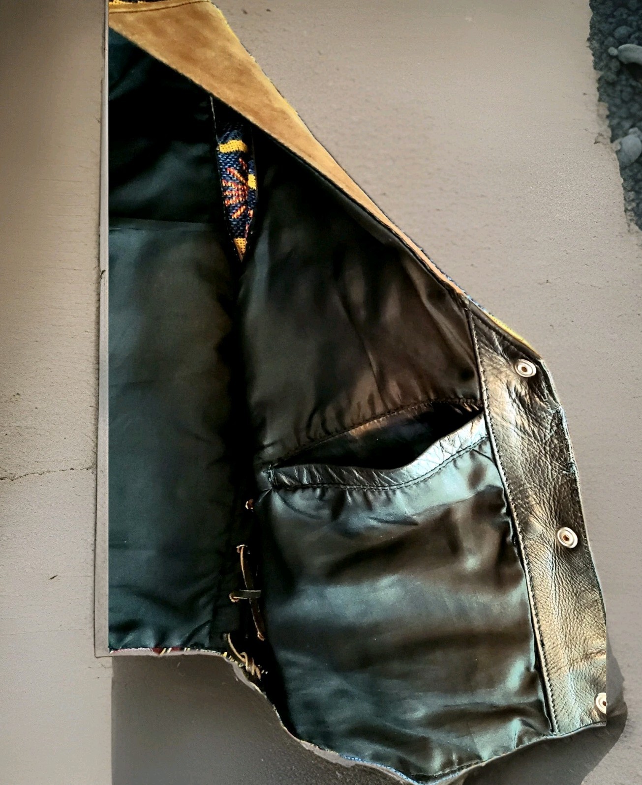 Motorcycle VEST LEATHER & SUEDE
