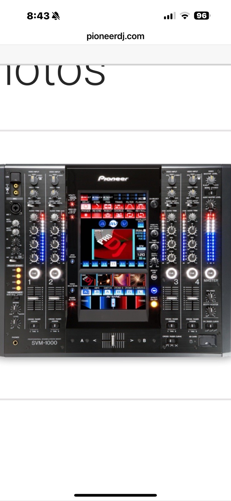 Pioneer SVM-1000 Sound & Vision Professional 4-channel - DJ Mixer - Rare