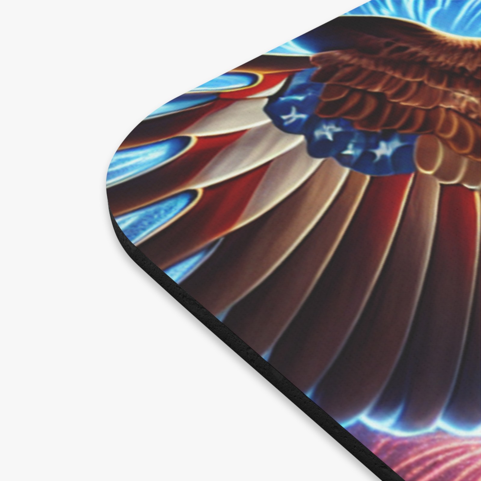 Patriotic Eagle Humbles Russian Bear Funny Mouse Pad, Great Gift, Office Decor