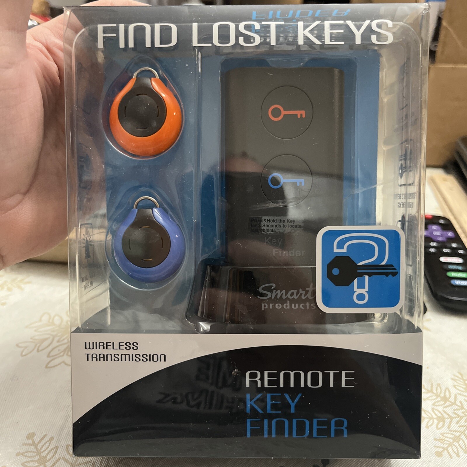 Smart Gear Remote Key Finder Locates 2 Sets Of Keys Wireless Transmission. NEW