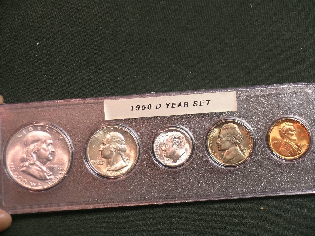 1950 D Very Nice AU/ BU Denver Mint Year Set             50D4