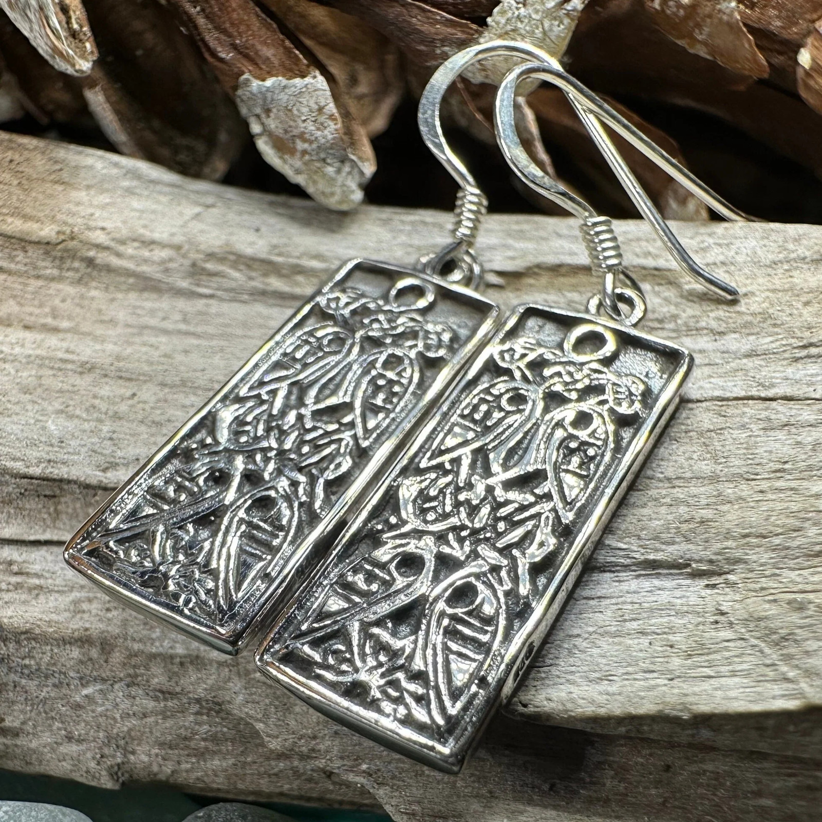 Celtic Birds Earrings Irish Scottish Pagan Ireland Wiccan Sterling Silver 925