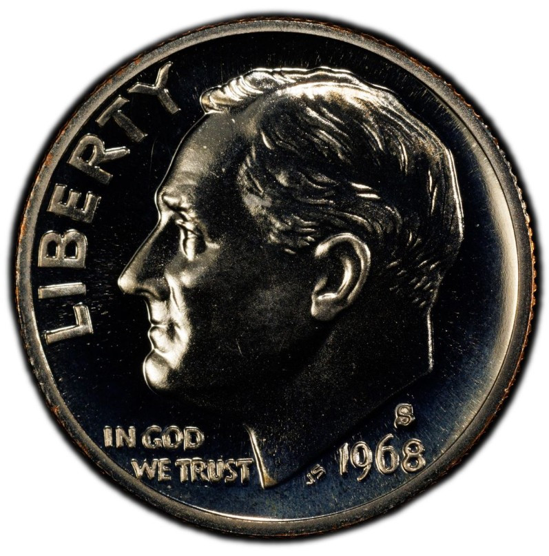 1968-S Proof Roosevelt Dime 10C