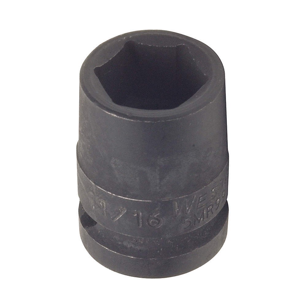 WESTWARD 4LXR8 Impct Skt,Steel,Blk Oxd,13 mm 4LXR8