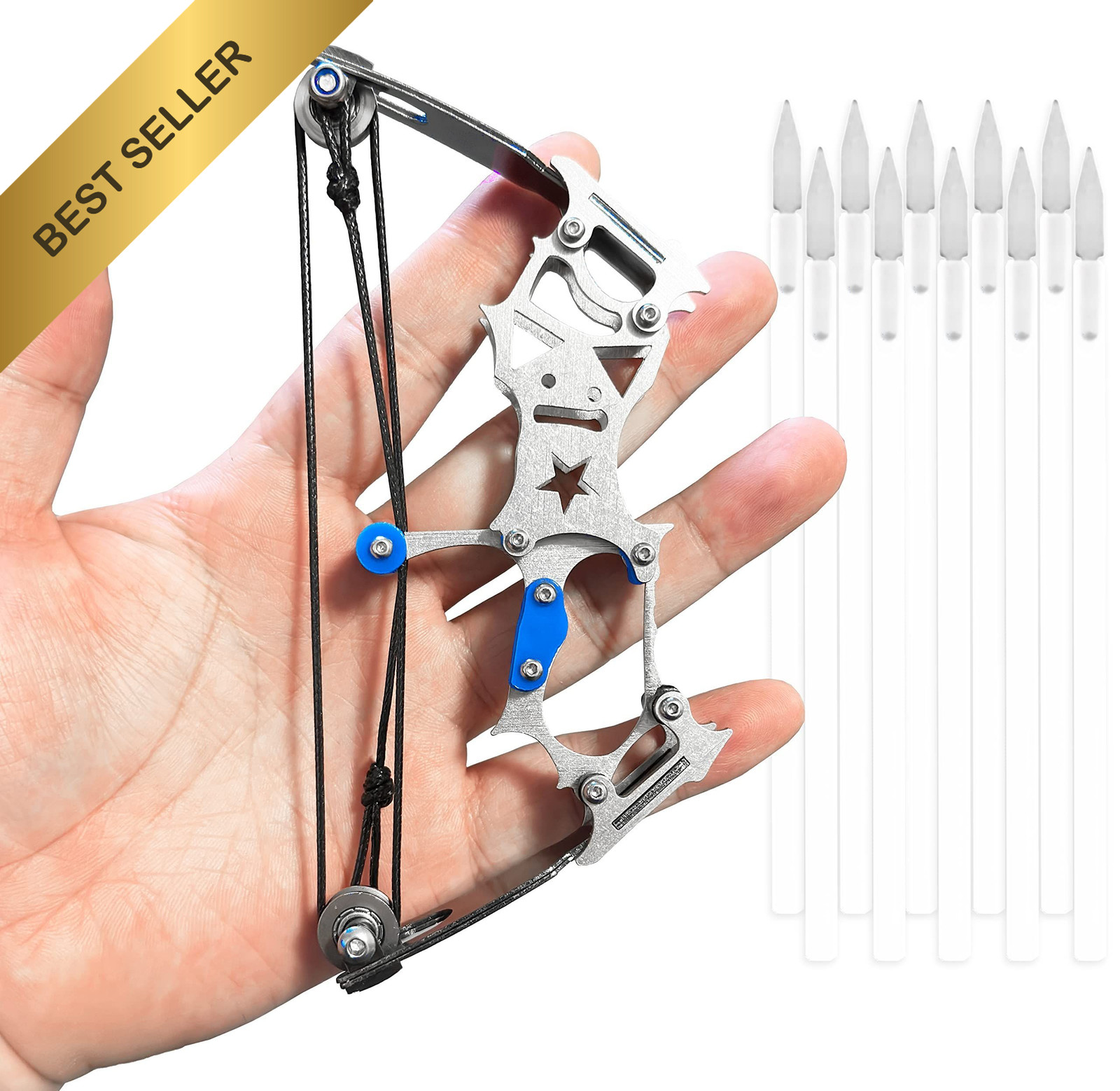 TIETHEKNOT Mini Archery Bow Set Right Hand Compound silvery