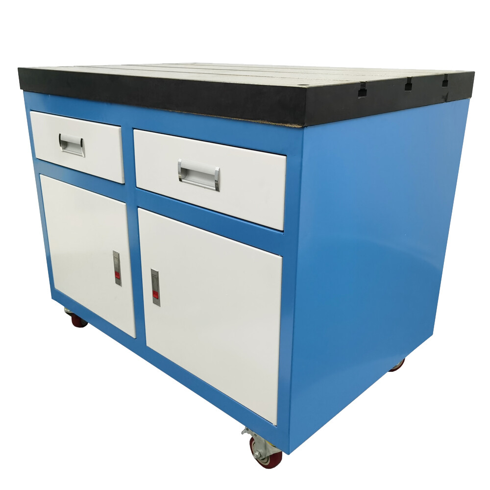 Electric Tapping Machine T-slot Worktable Removable Base Holder with Drawers