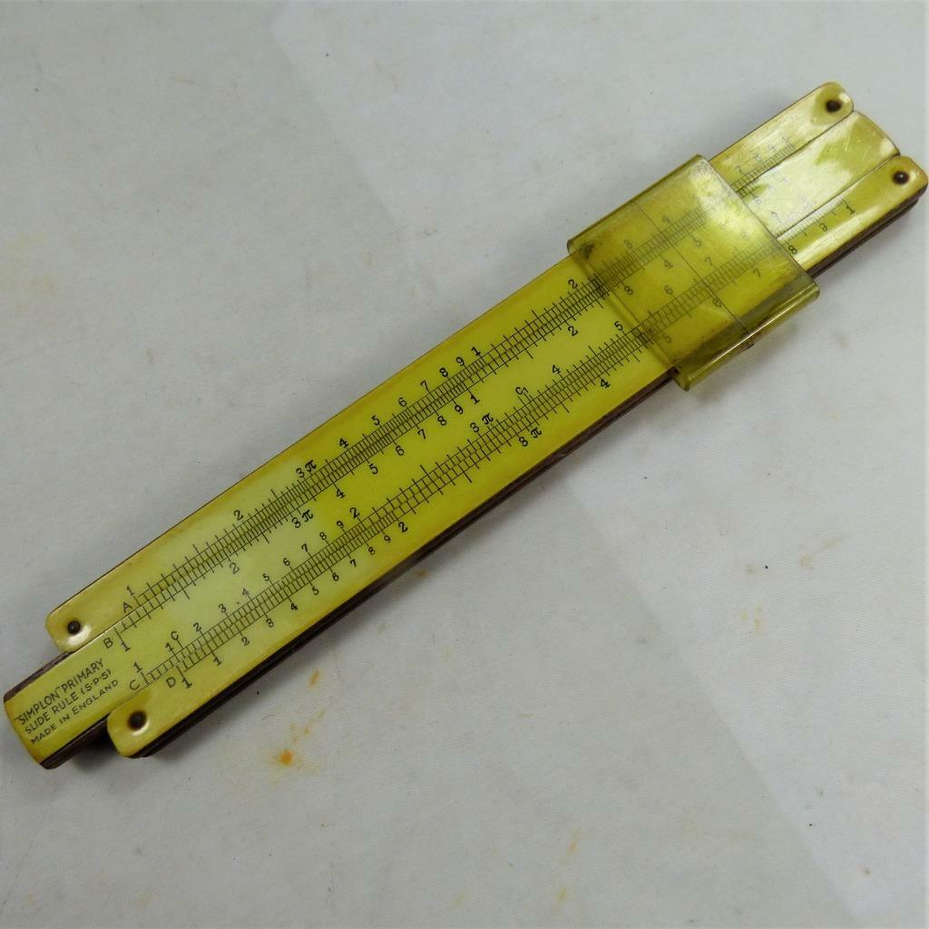 SLIDE RULE leather CASE COLFIX BITUMULS SIMPLON PRIMARY vintage