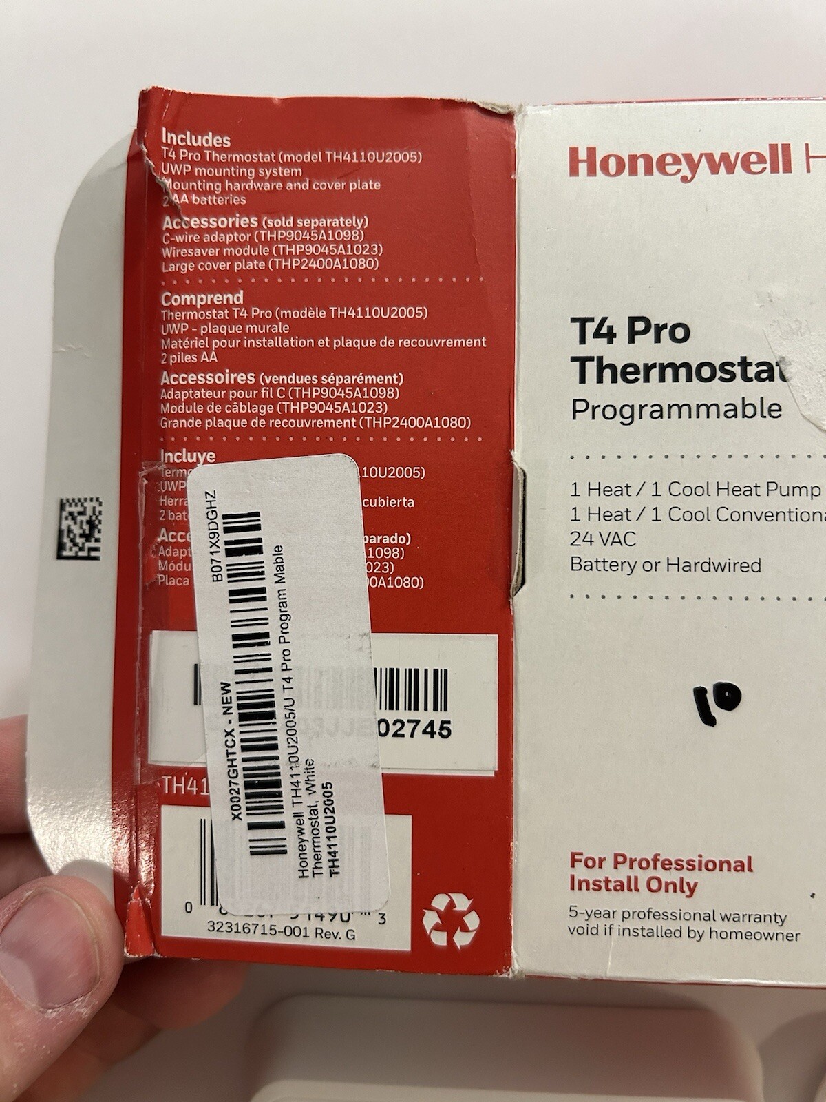 Honeywell Home TP4 Thermostat