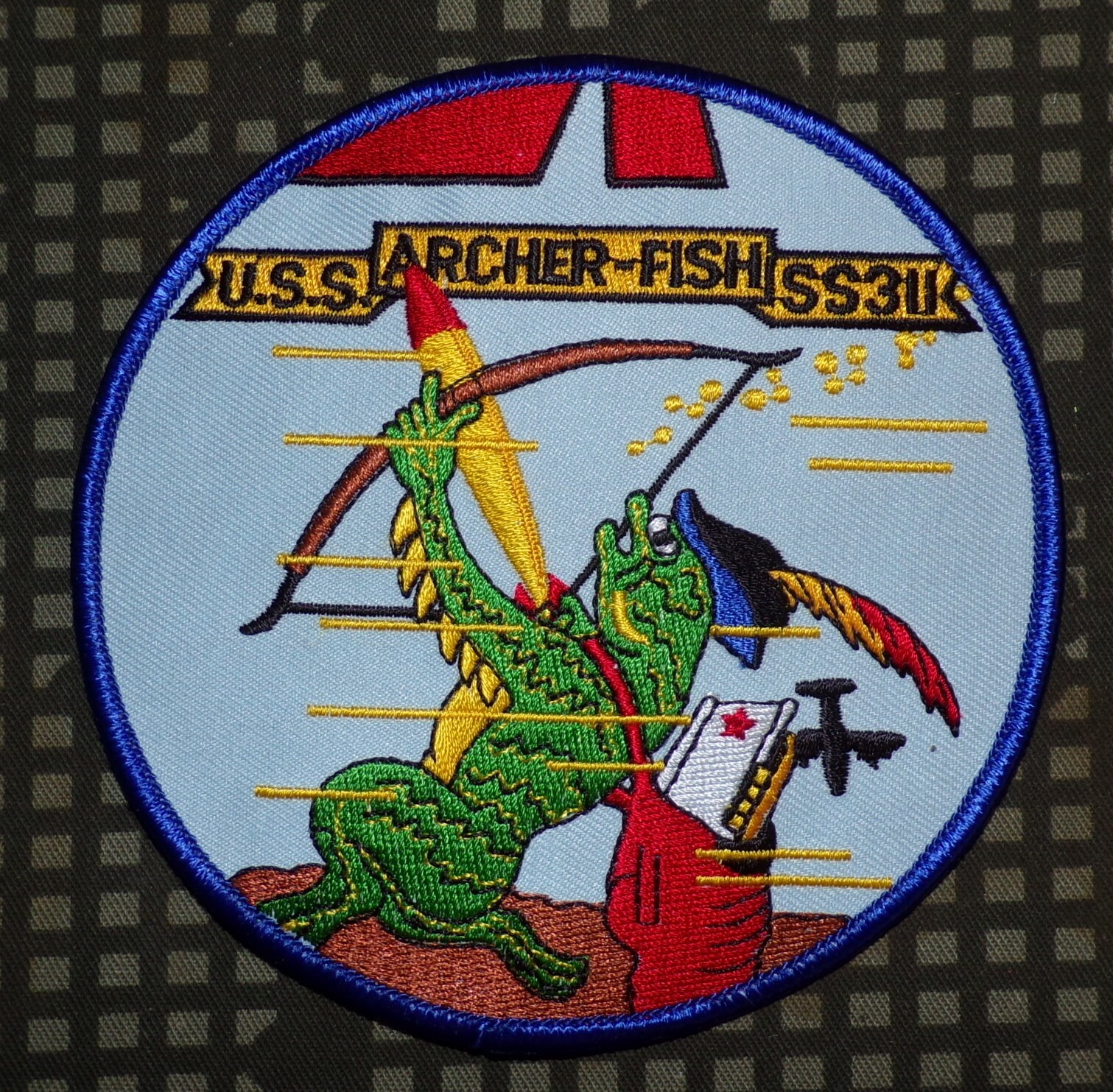 US Navy USS Archerfish SS 311 Submarine Embroidered Full Color Patch
