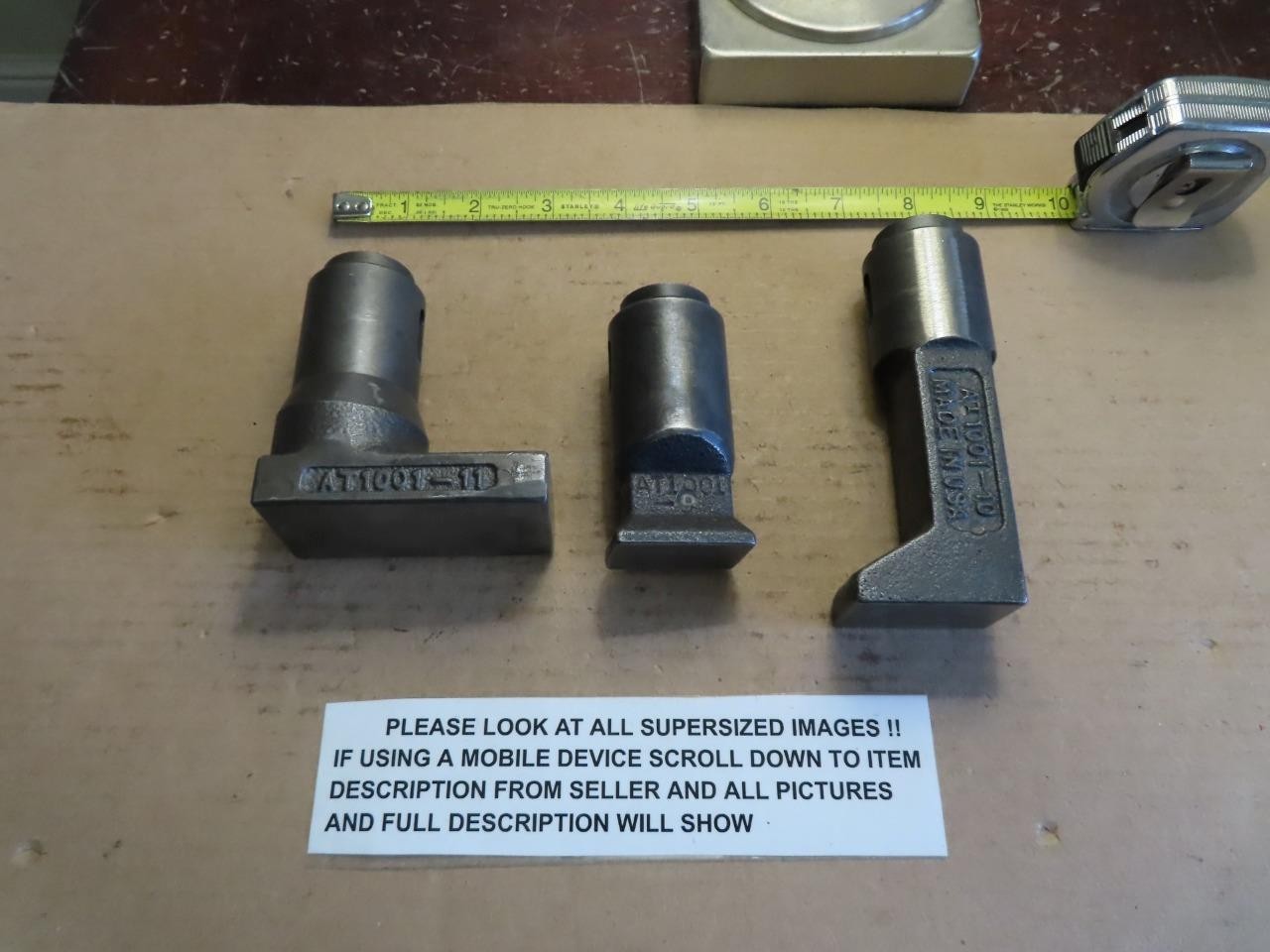 3 PC ATI  TRAUMA REDUCING AIRCRAFT RIVET BUCKING BAR LOT AT1001-0 -10 -11 CLEAN