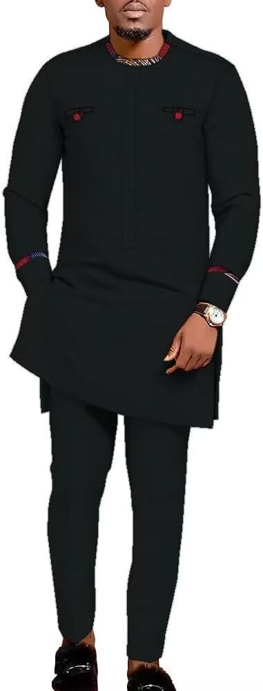 African Dashiki Suits Men African Clothes 2 Piece African Top and Pants