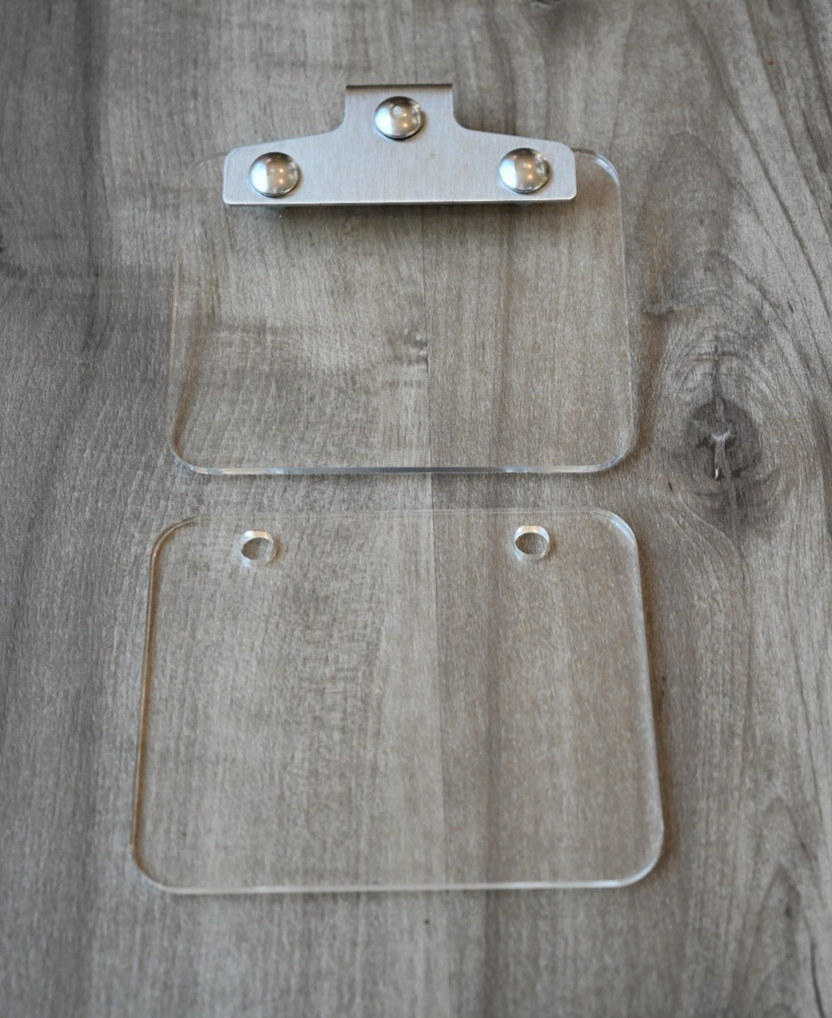Stainless Eye Shield Set - 2 Panes Included | Baldor Compatible | Made in USA