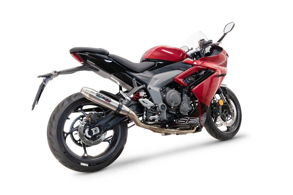 Racing full system exhaust GPR for  Daytona 660 2023/2025 Deeptone Inox
