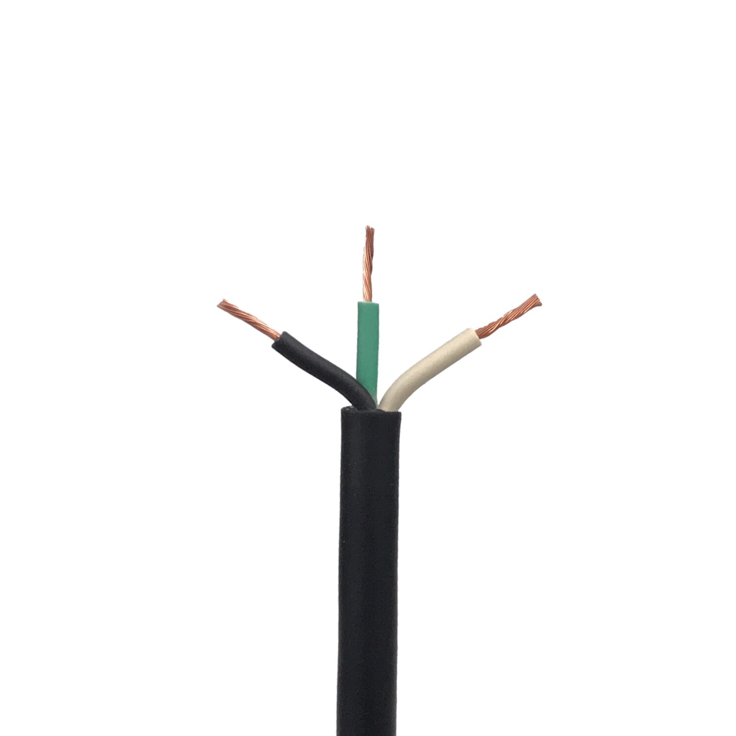 16 AWG SOOW Portable Cord, 3 Conductor 600V Power Cable  - 25' Length