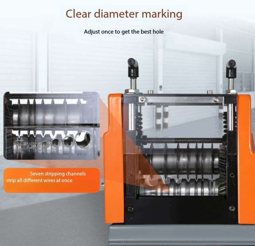 Electric Wire Stripping Machine 60W 1.5-25mm Visible Stripping Depth 6mm