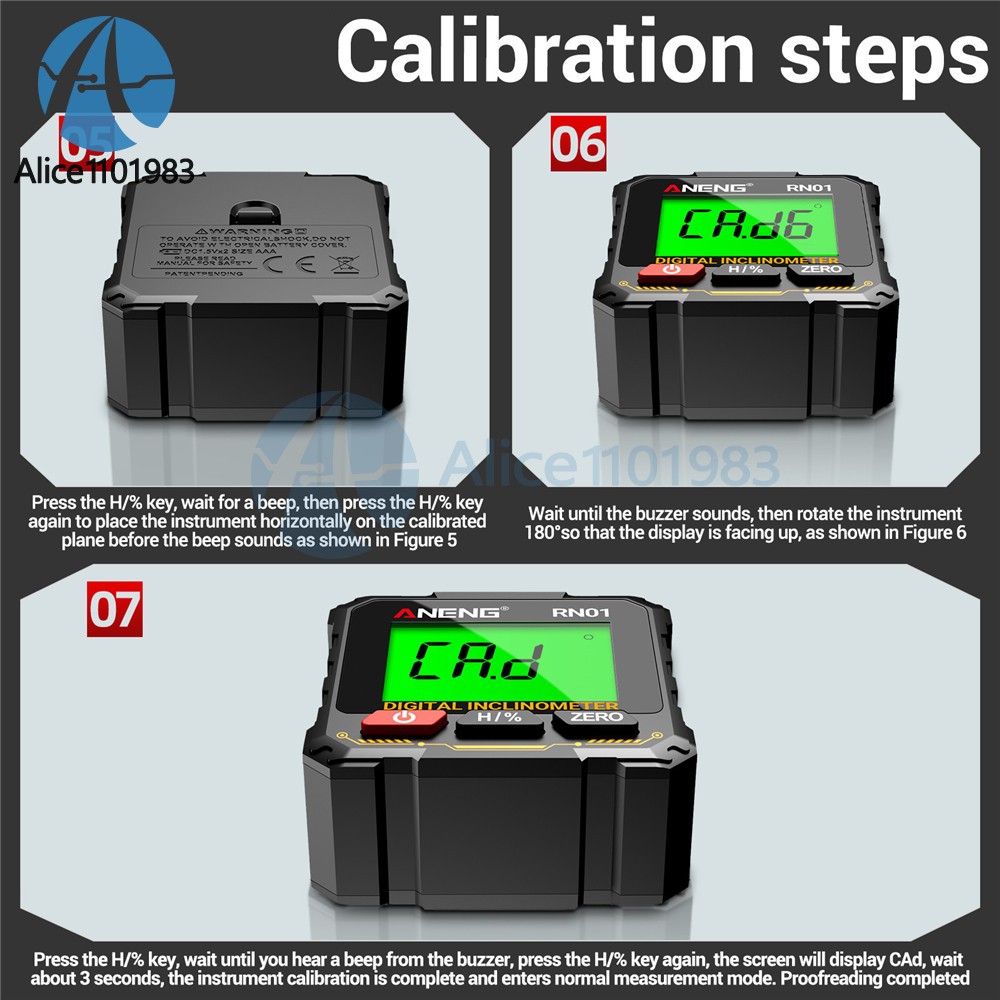 ANENG Magnetic Digital Level Box LCD Angle Finder Protractor Inclinometer Gauge