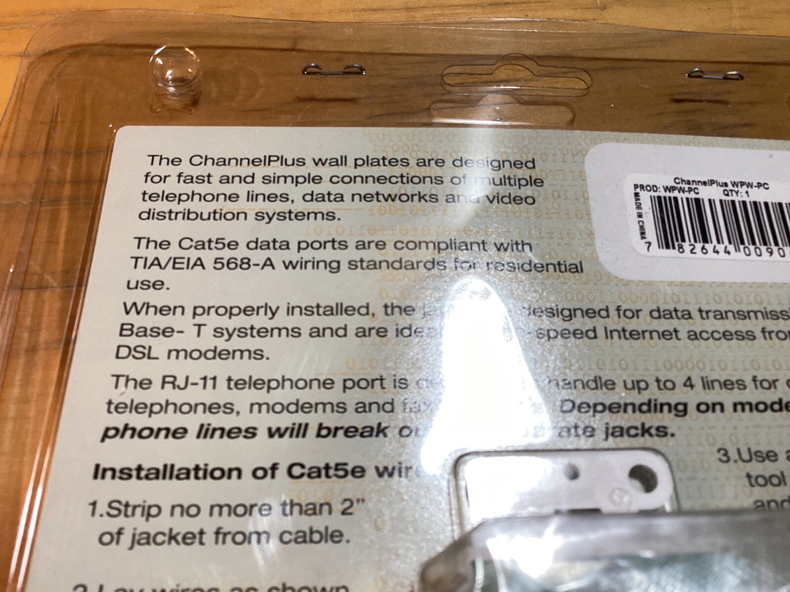 Phone Multiport Wall Connection With Optional Video / Tv Coax Addition White