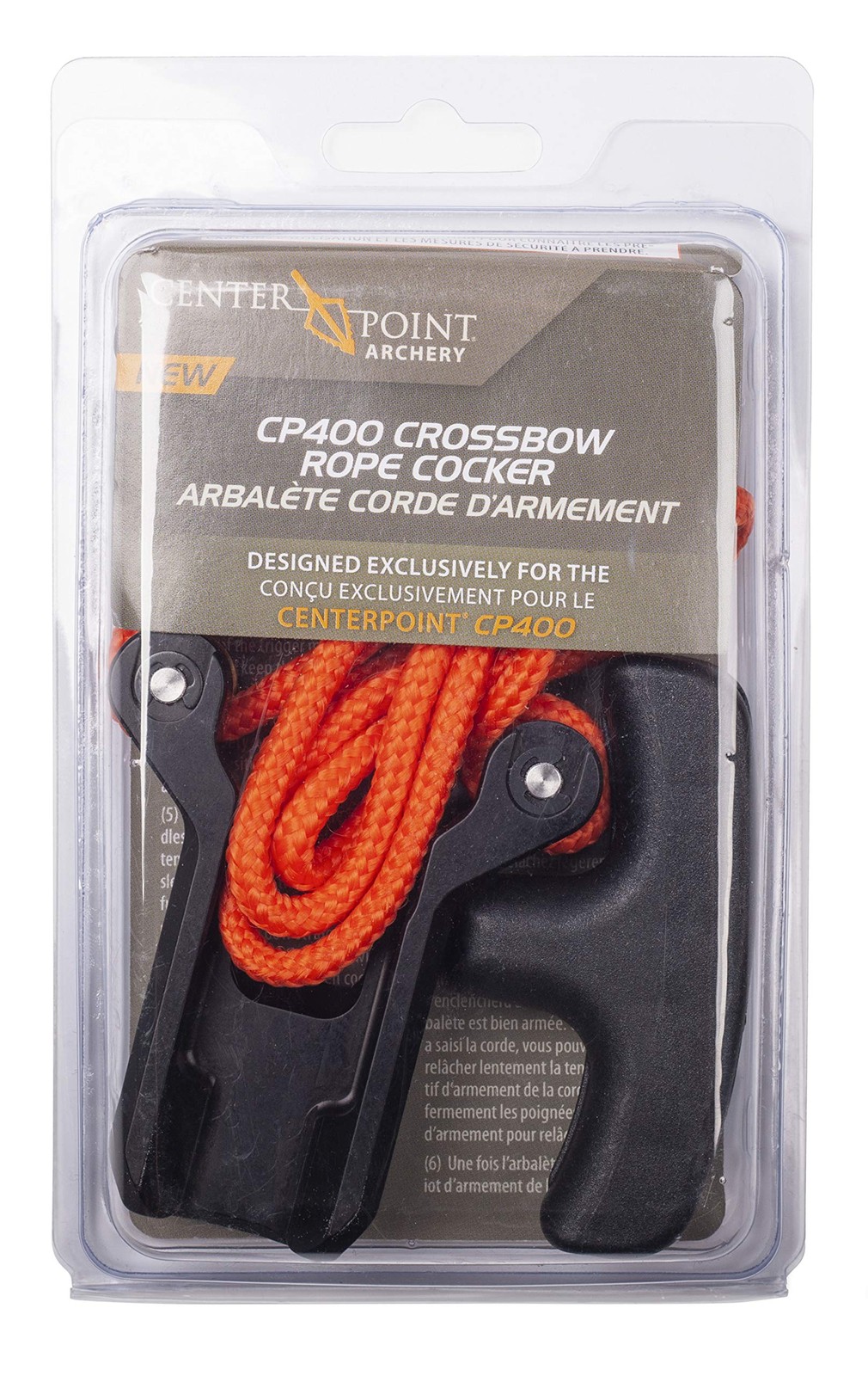 CP400 33-Inch Rope Cocking Sled - Orange Nylon Cocker with Roller Glide Hooks...