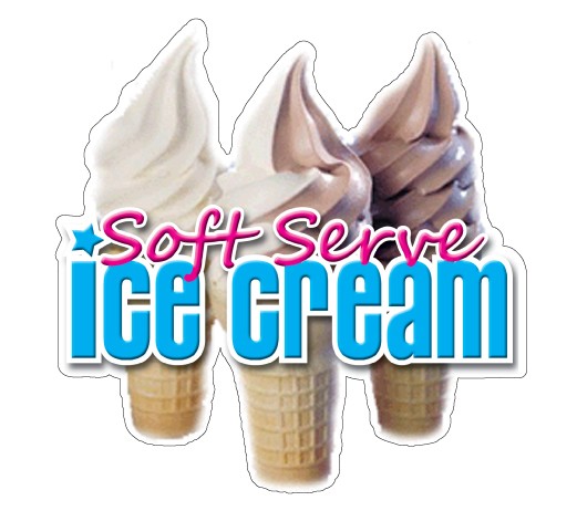 SOFT SERVE ICE CREAM Concession Decal truck cart trailer stand sticker