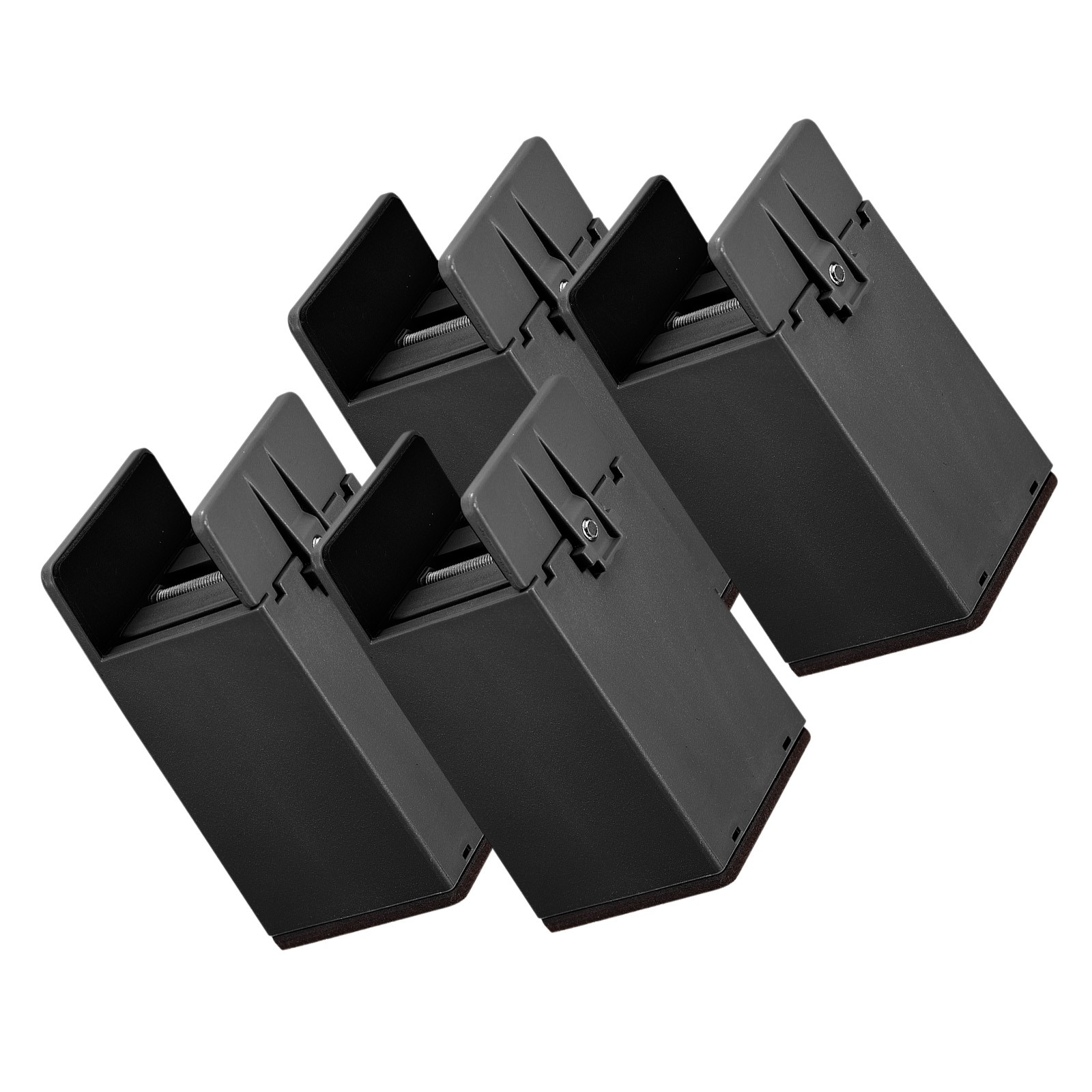 4pack 4" Bed Risers for Furniture Thickness 0.39"-1.96" Furniture Risers