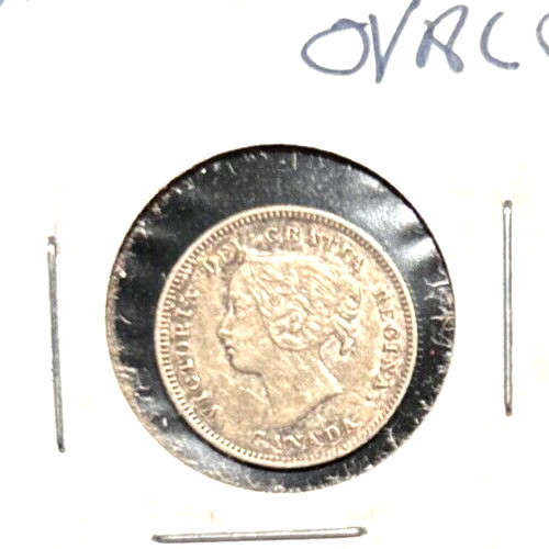 Canada 1900 oval O's 5 cents KM 2 VF