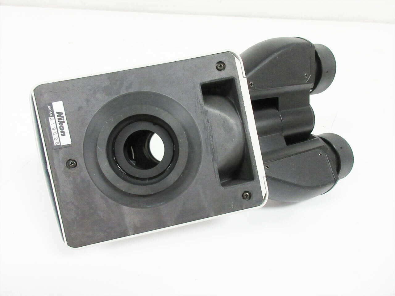 NIKON MICROSCOPE BINOCULAR HEAD ADJUSTABLE 2X CFI 10X/22 OPTICS ECLIPSE