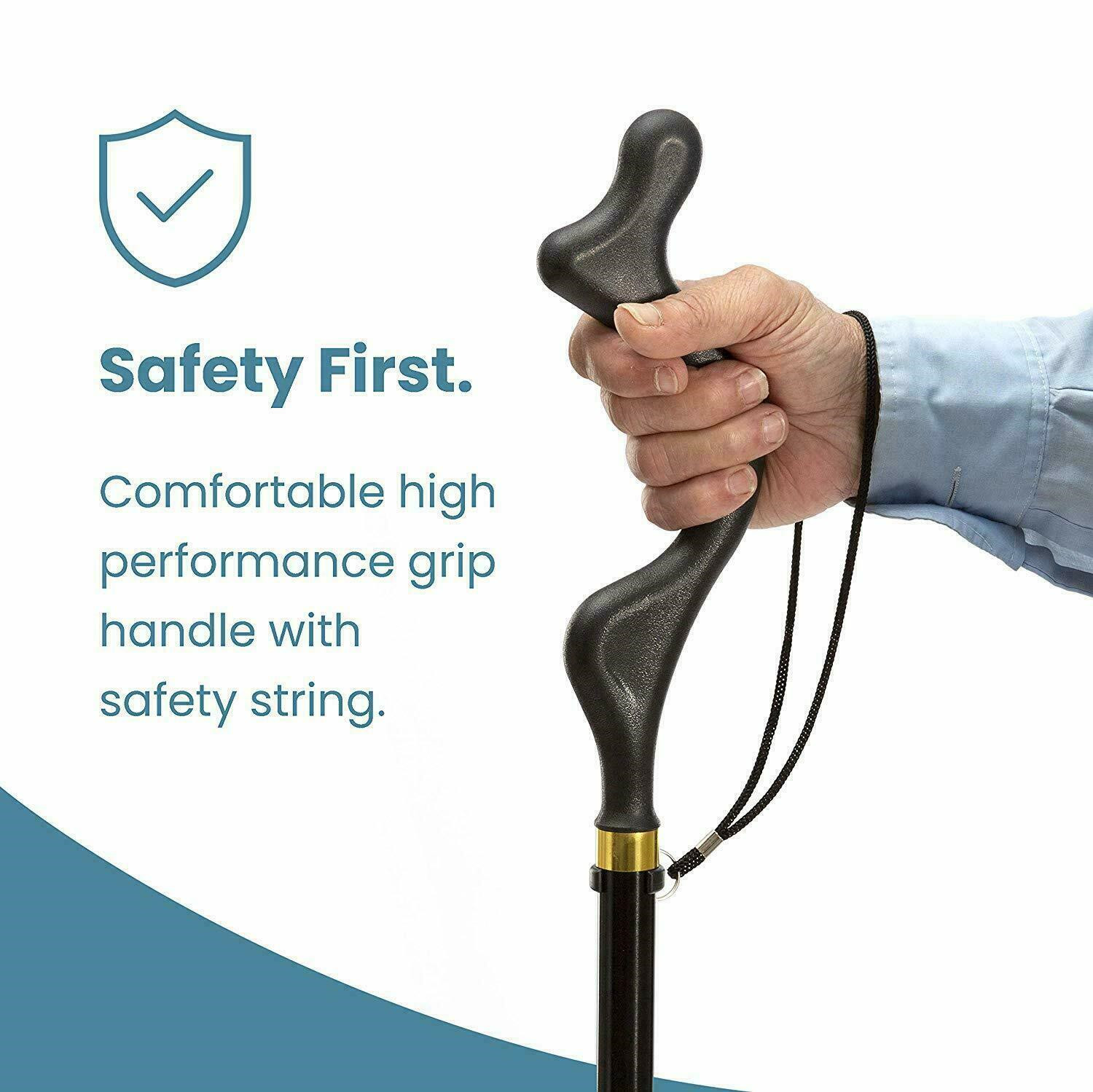 Adjustable Height, Foldable Straight Posture Walking Cane - US Trekking Pole