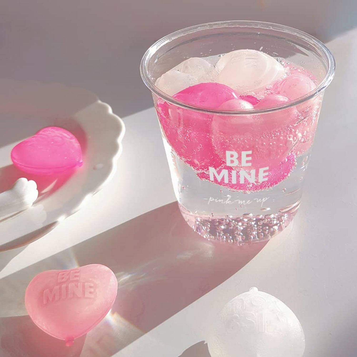 Reusable Ice Cube, 30 pcs Heart Shape Reusable Ice Cubes for Drinks, Whiskey,...